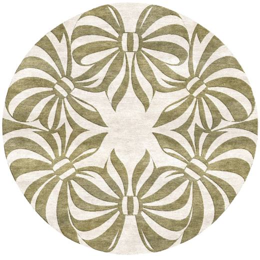 Christmas Candy Bow hand-tufted rug, Sage (AL000013 C)
