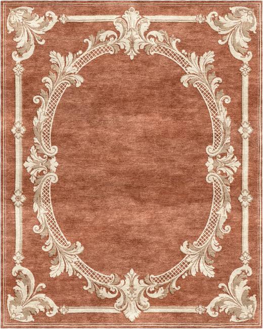 French Heritage Celine hand-tufted rug, Terracotta (RV000049 E)