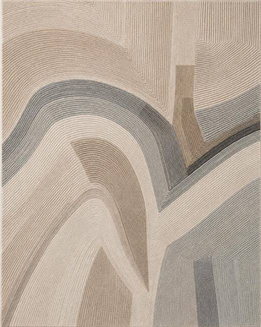 Nordic Echo hand-tufted rug, Oat & Stone (RV000017)