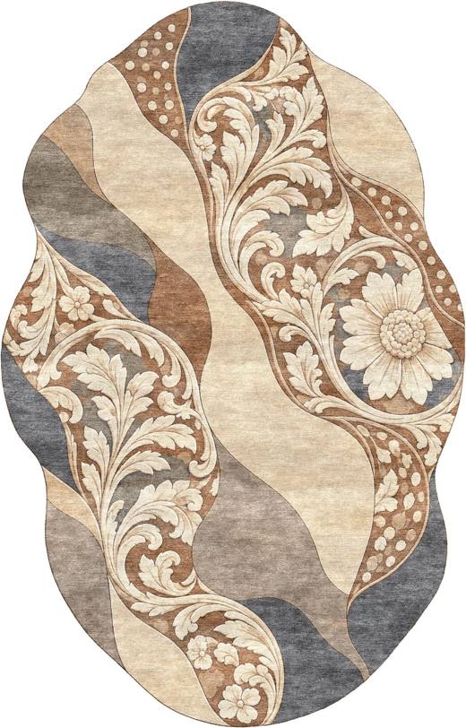 Maison Rivel hand-tufted rug, Slate Blue (RV000041 A)