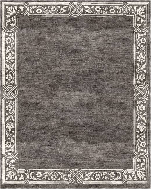 French Heritage Villa hand-tufted rug, Mushroom (RV000047 B)