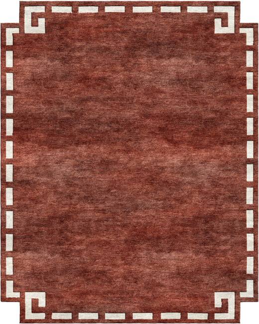 Minimal Trace hand-tufted rug, Rust (RV000037 B)