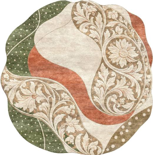 Maison Élan hand-tufted rug, Sage Terracotta (RV000040 B)