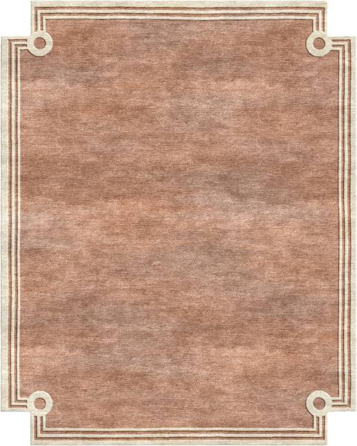 Minimal Halo hand-tufted rug, Clay Rose (RV000039 A)