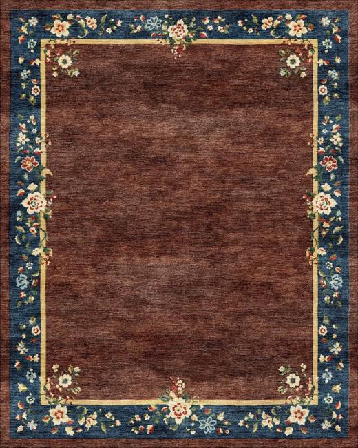Orchid Elara hand-tufted rug, Mahogany (RV000022)