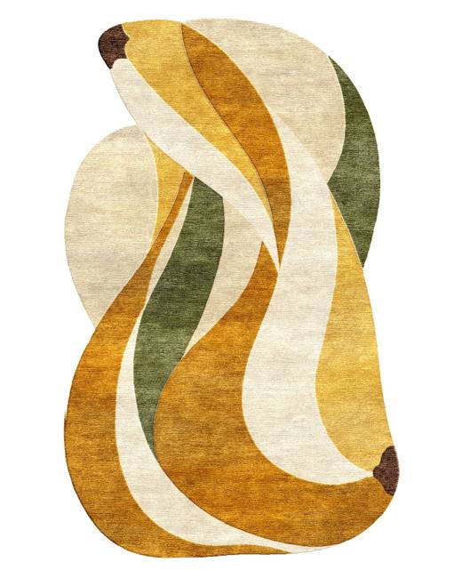 Zest Banana hand-tufted rug, Golden Ochre (AL000006)