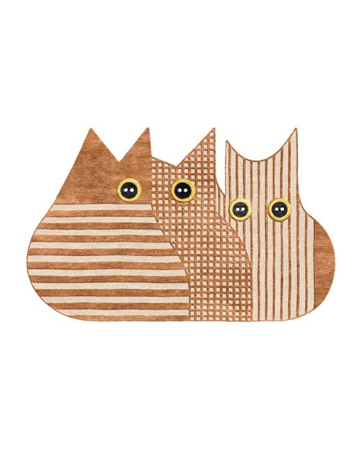 Animal Whiskers hand-tufted rug, Terracotta (AL000015 A)