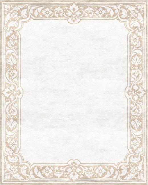 French Heritage Fontaine hand-tufted rug, Ivory Tonal (RV000048 D)