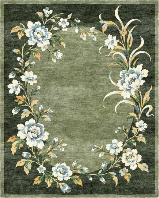 Orchid Arbor hand-tufted rug, Sage Garden (RV000023 C)