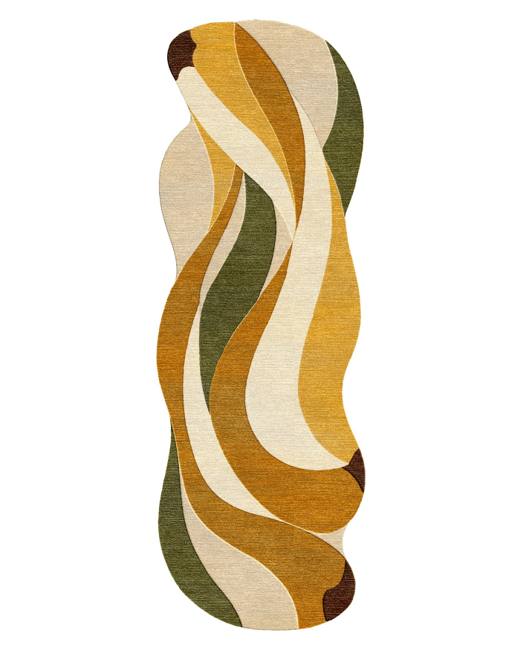 Zest Banana hand-tufted rug, Golden Ochre (AL000006 A)