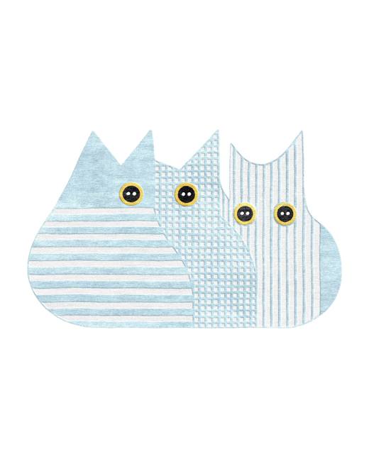 Animal Whiskers hand-tufted rug, Sky Blue (AL000015 E)
