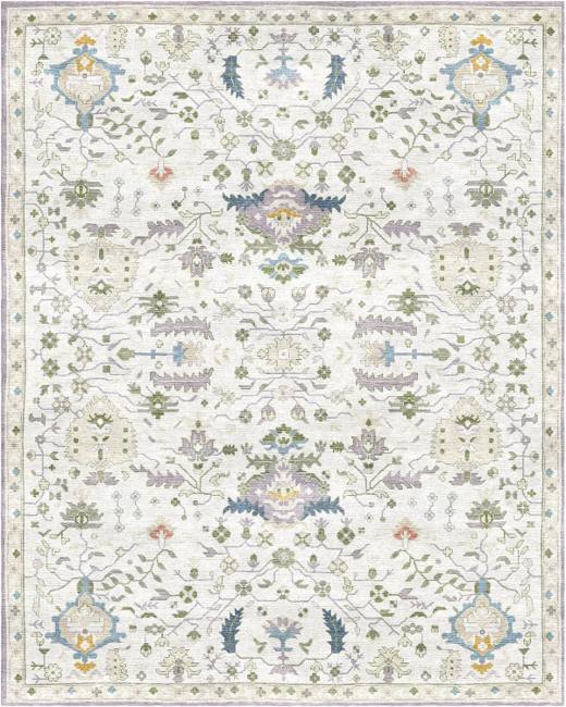 Mira Lilia hand-tufted rug, Ivory Plum (AL000009)