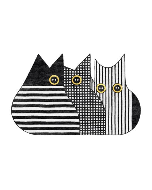 Animal Whiskers hand-tufted rug, Charcoal (AL000015 D)