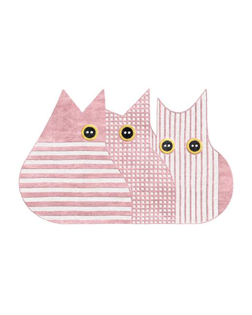Animal Whiskers hand-tufted rug, Rose Pink (AL000015 B)