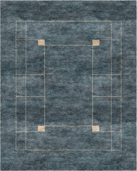 Minimal Portico hand-tufted rug, Slate Blue (RV000035)