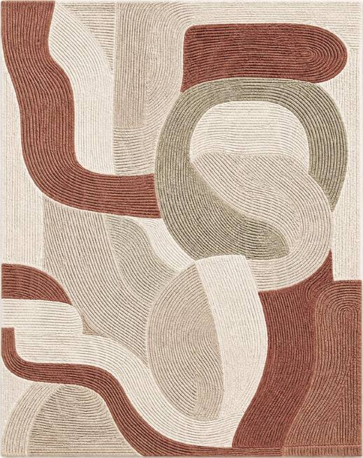 Nordic Tide hand-tufted rug, Terracotta Taupe (RV000016)