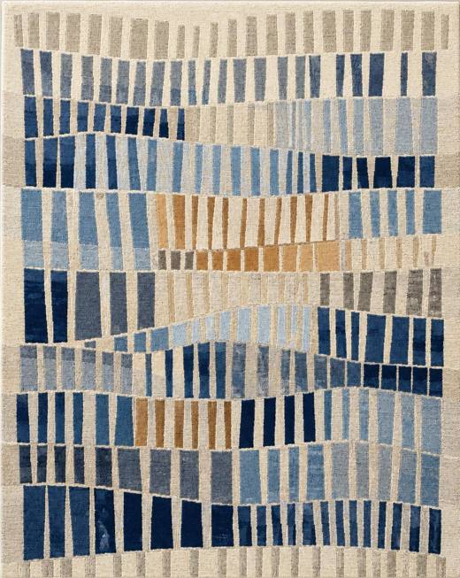 Nordic Drift hand-tufted rug, Florid Blue (RV000007)
