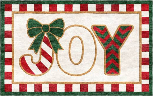Christmas Joy hand-tufted rug, Candy Cane (AL000016)