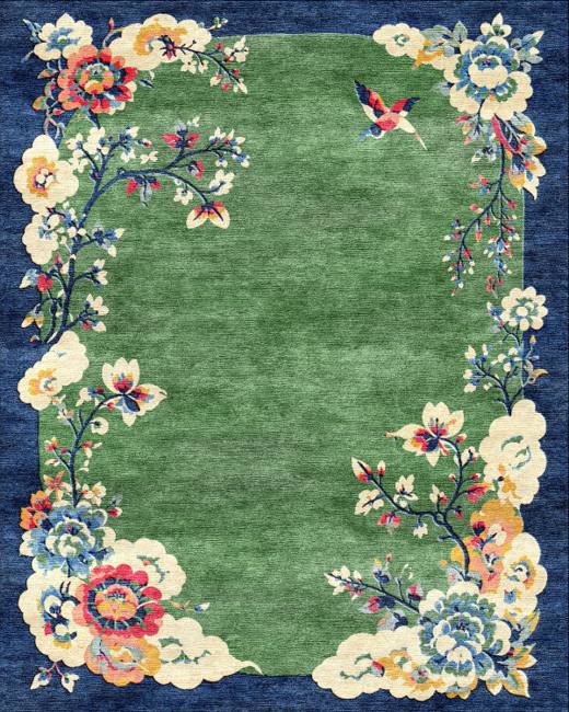 Orchid Liora hand-tufted rug, Jade (RV000021 A)