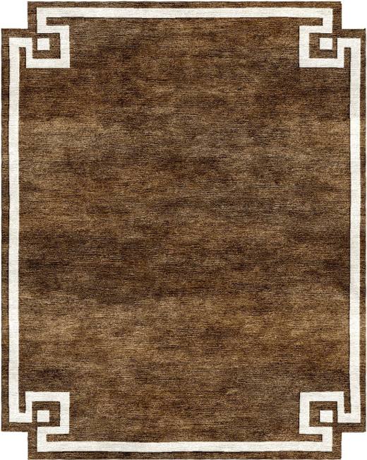 Minimal Edge hand-tufted rug, Espresso Ivory (RV000036 A)