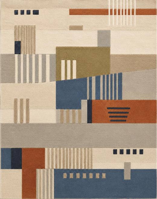 Nordic Strata hand-tufted rug, Chambray Beige (RV000012)