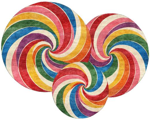 Christmas Candy Swirl hand-tufted rug, Candy Multi (AL000012)