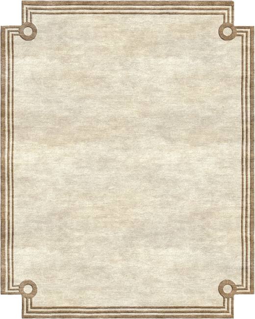 Minimal Halo hand-tufted rug, Ivory (RV000039 C)
