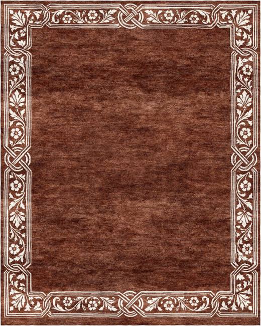 French Heritage Villa hand-tufted rug, Rust (RV000047 E)