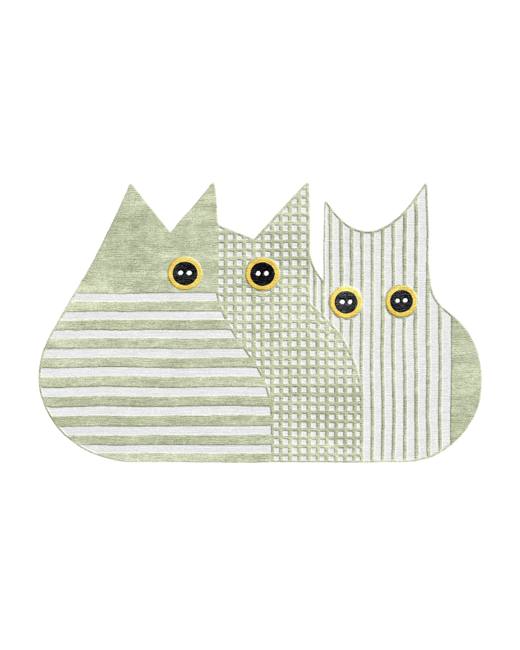 Animal Whiskers hand-tufted rug, Sage (AL000015 C)