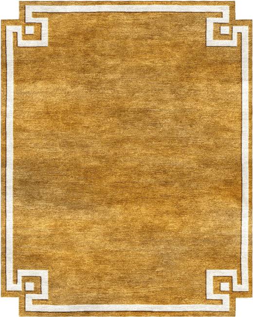 Minimal Edge hand-tufted rug, Ochre (RV000036 C)