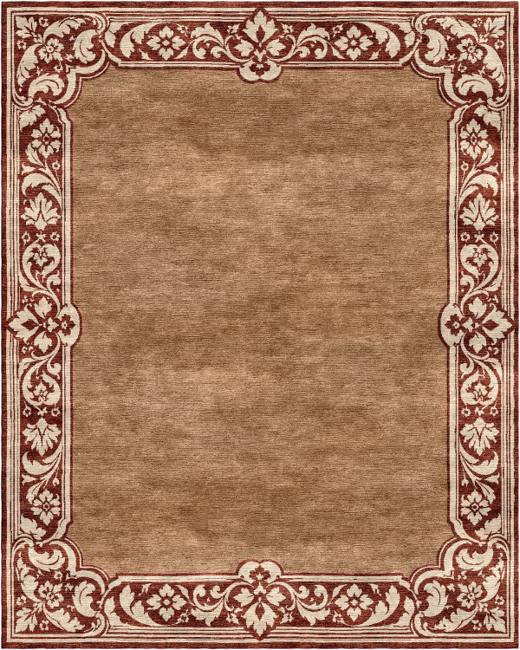 French Heritage Fontaine hand-tufted rug, Camel Rust (RV000048 C)