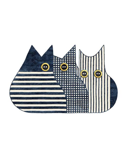 Animal Whiskers hand-tufted rug, Navy (AL000015 F)