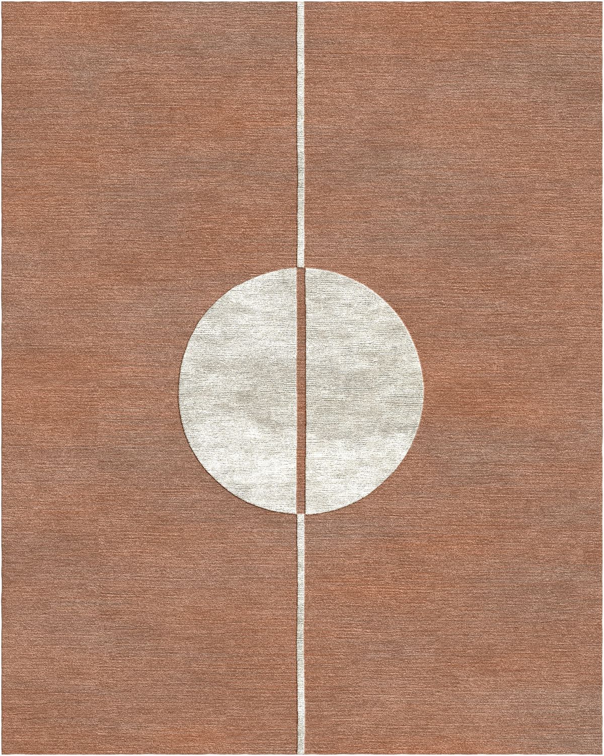 Minimal Lune hand-tufted rug, Terracotta (RV000032 B)