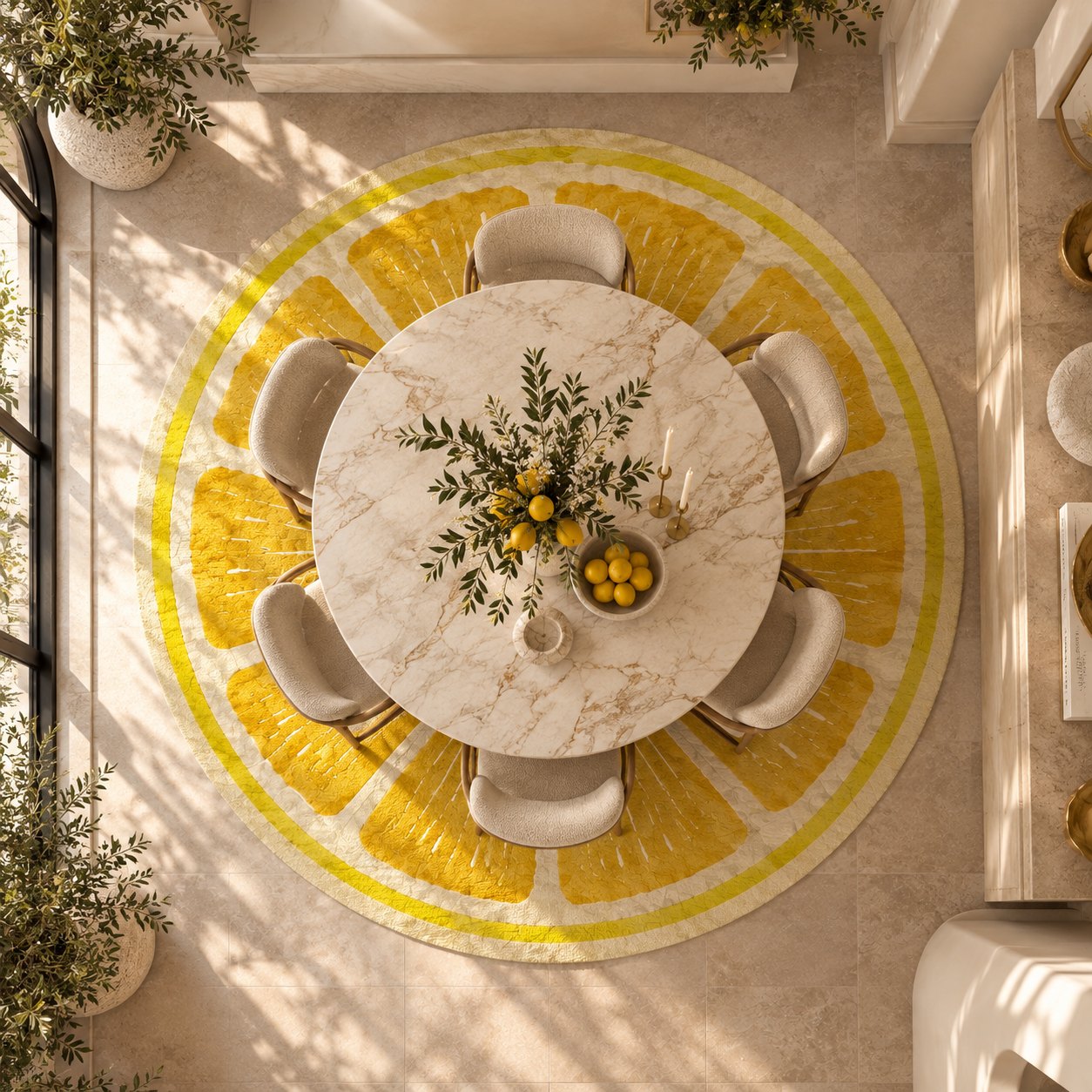 Zest Citrus Sun hand-tufted rug (AL000003)