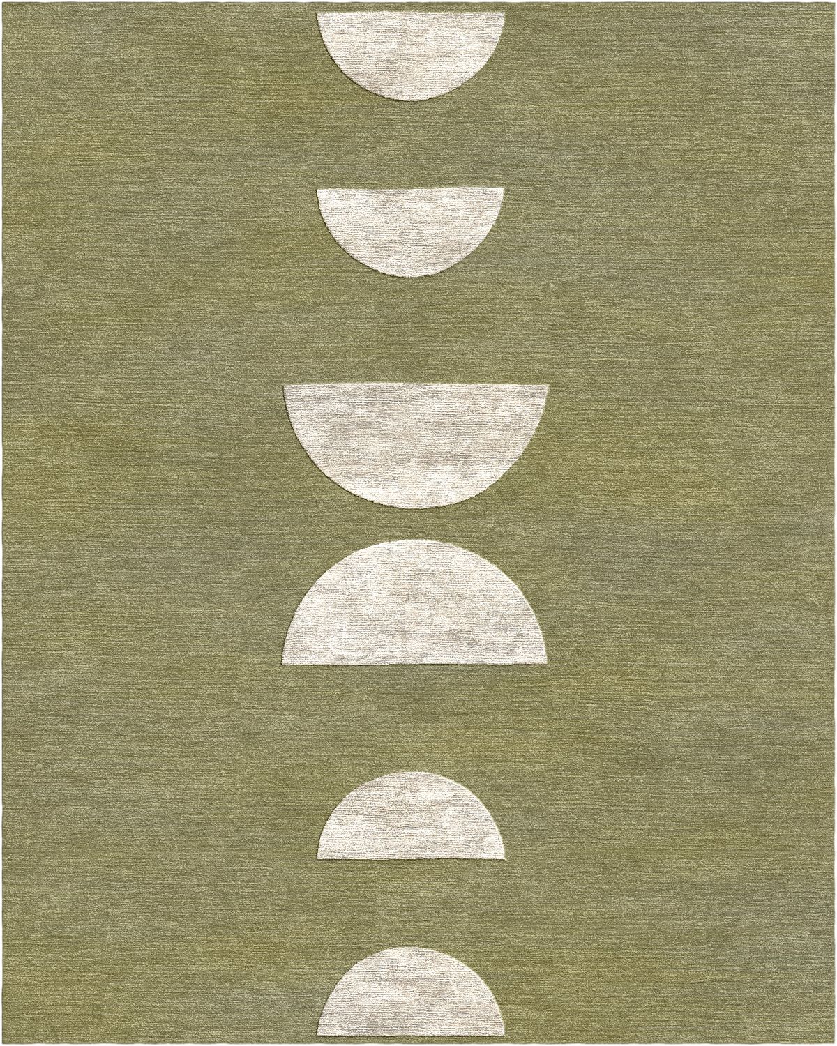 Minimal Arc hand-tufted rug, Olive Ivory (RV000033)