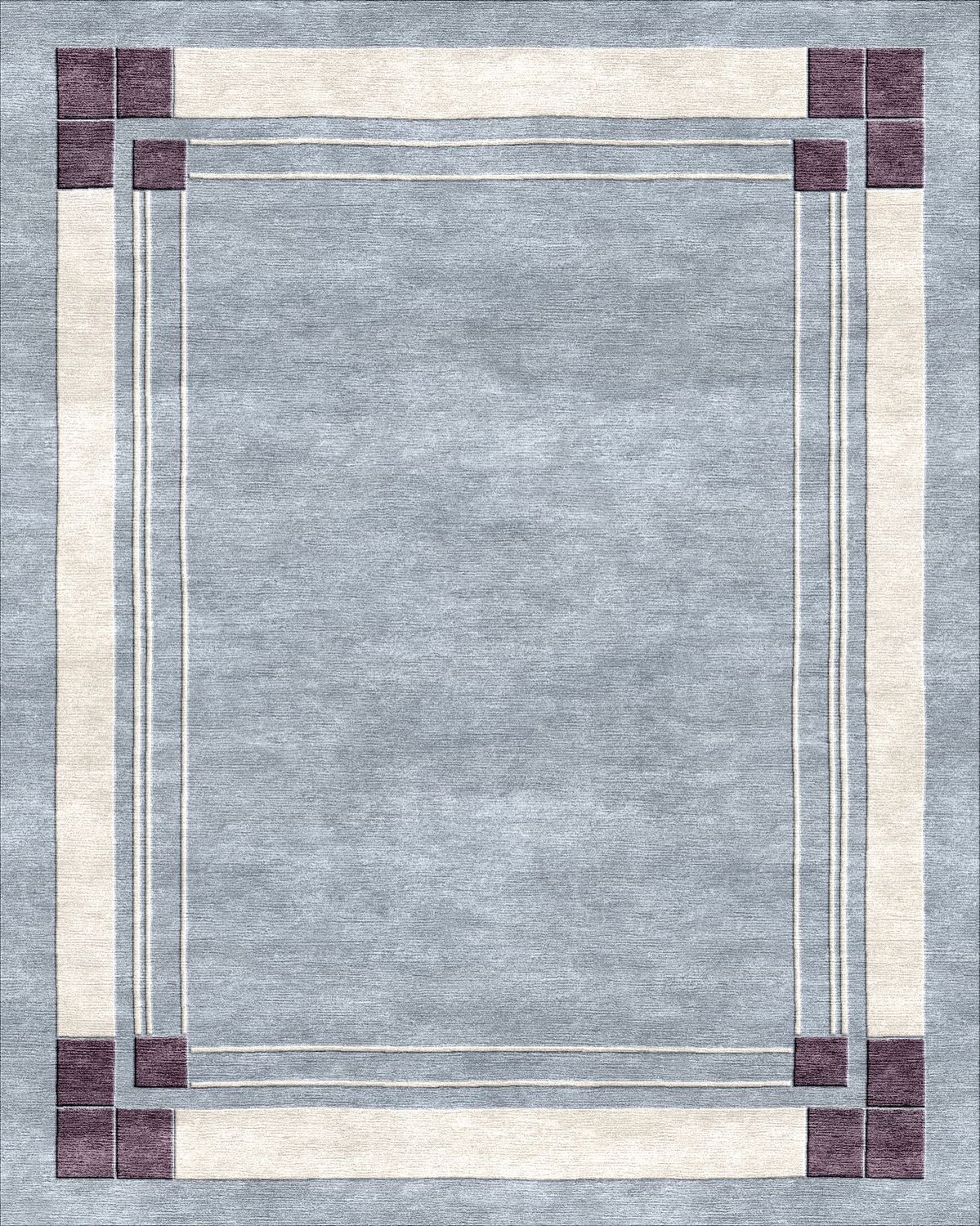 Minimal Cornice hand-tufted rug, Slate Plum (RV000031)