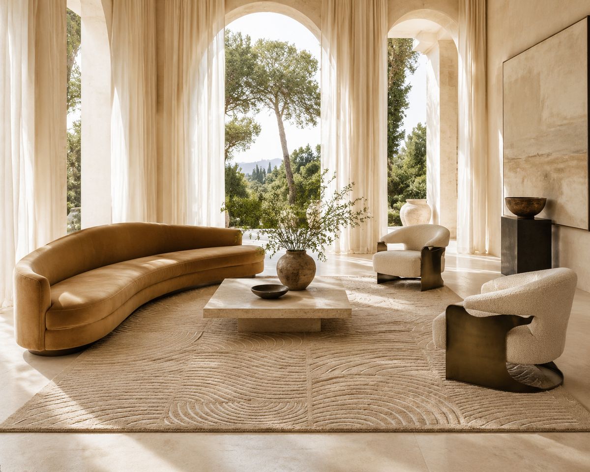 Living room styled with an Apricot Loops rug