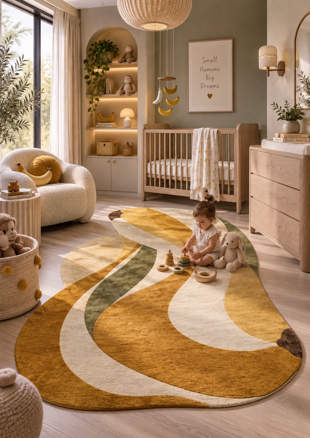 Zest Banana hand-tufted rug (AL000006)