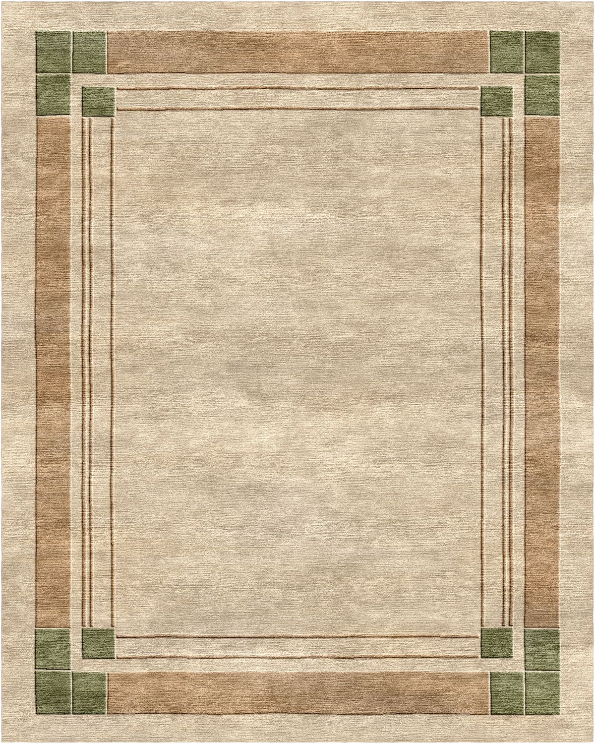 Minimal Cornice hand-tufted rug, Sand Sage (RV000031 B)